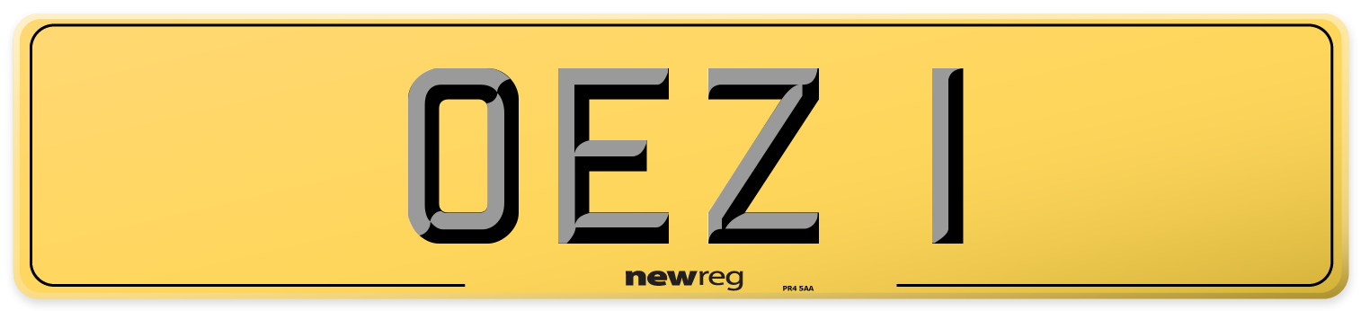 OEZ 1 Rear Number Plate