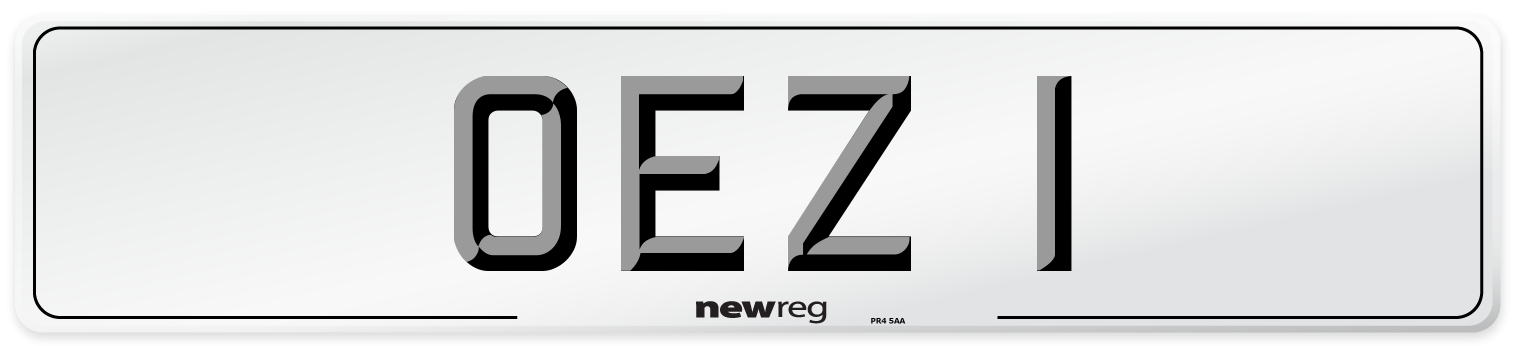 OEZ 1 Front Number Plate