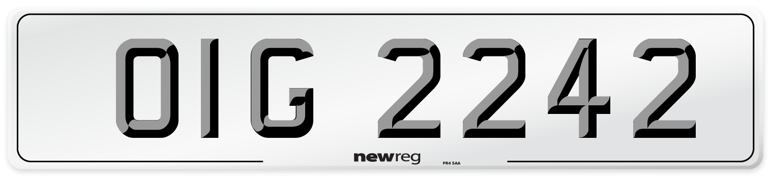 OIG 2242 Front Number Plate