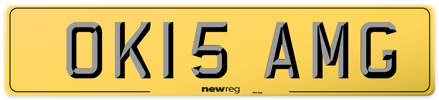 OK15 AMG Rear Number Plate