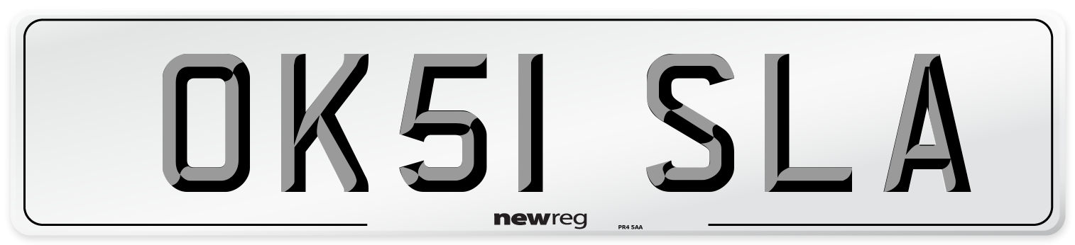 OK51 SLA Front Number Plate