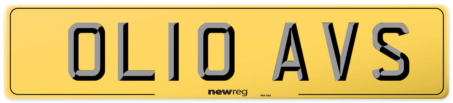 OL10 AVS Rear Number Plate