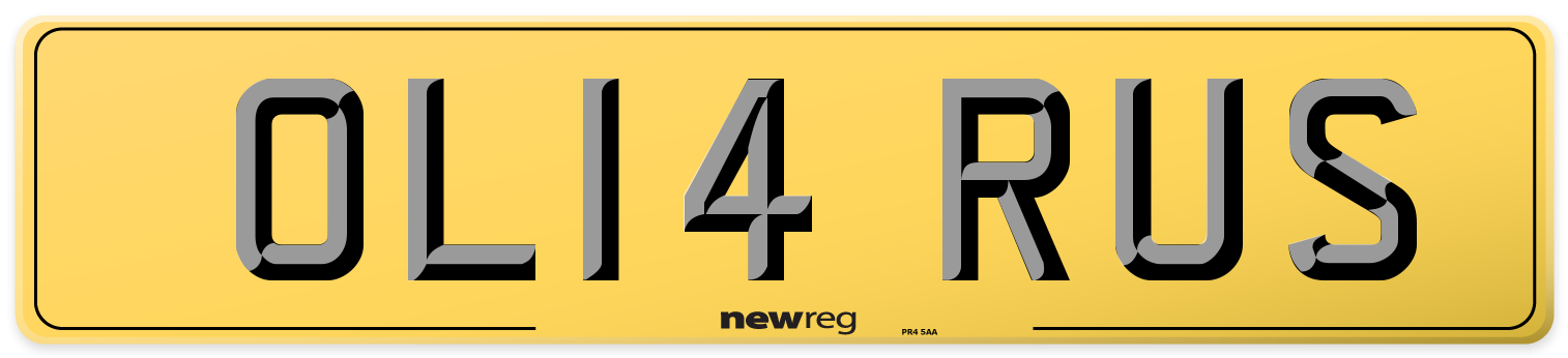 OL14 RUS Rear Number Plate