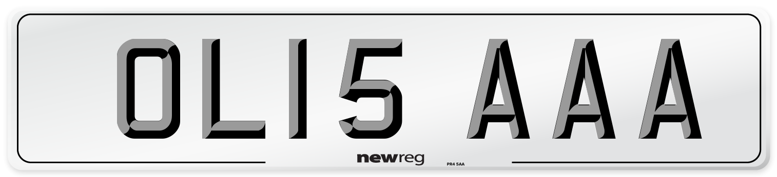 OL15 AAA Front Number Plate