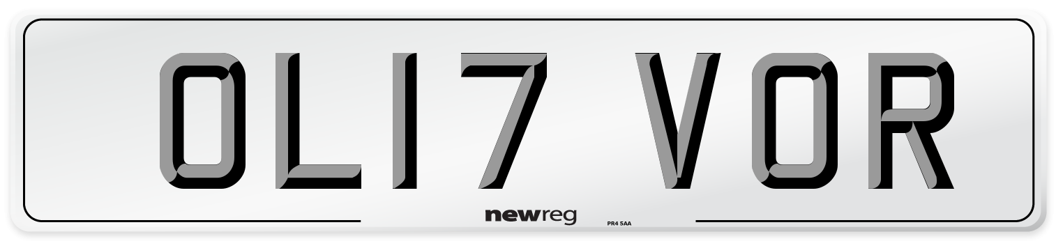 OL17 VOR Front Number Plate