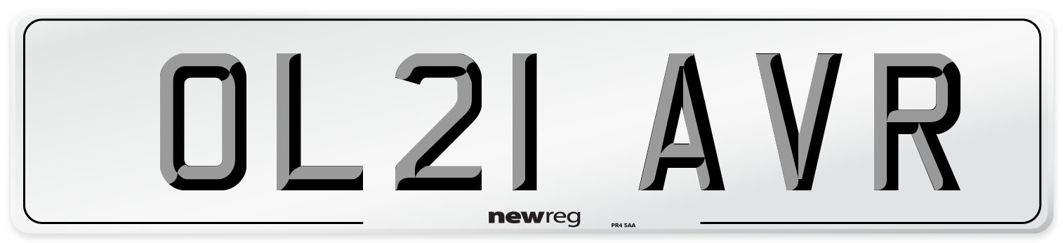OL21 AVR Front Number Plate