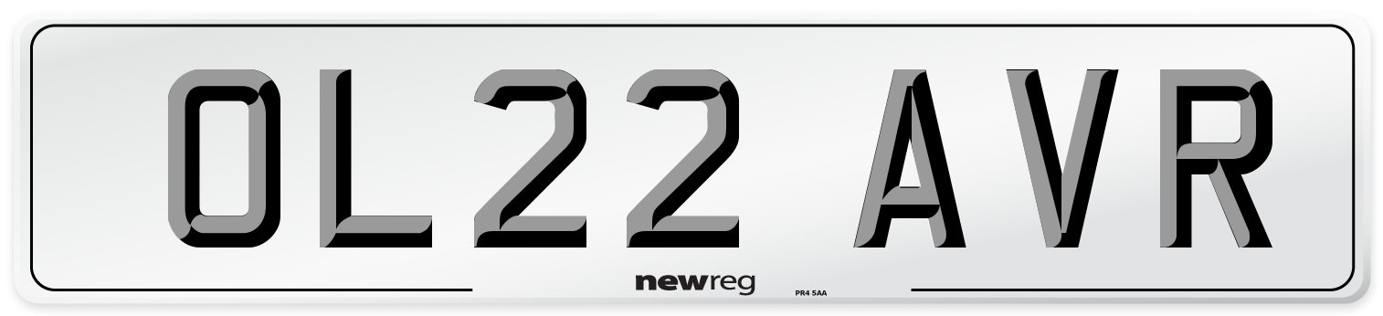 OL22 AVR Front Number Plate