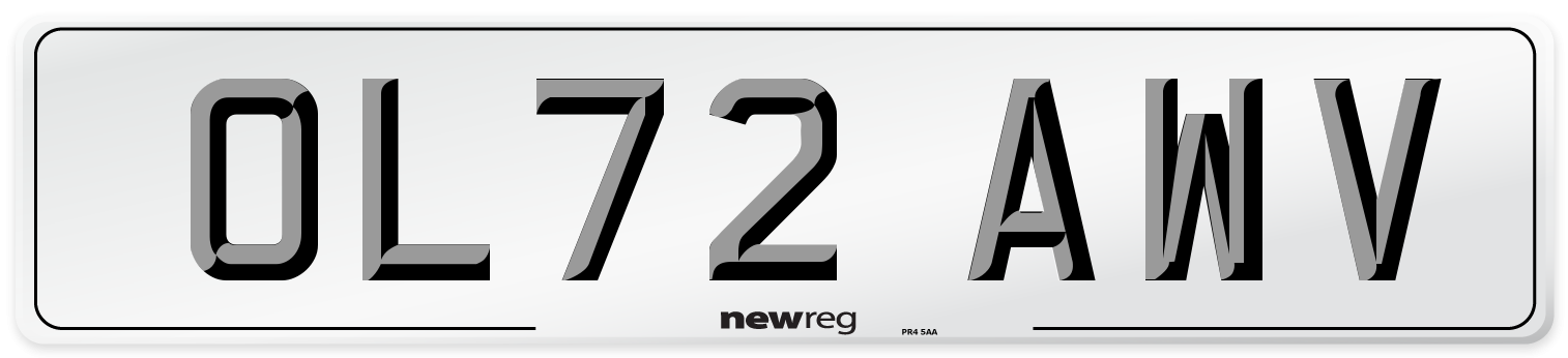 OL72 AWV Front Number Plate