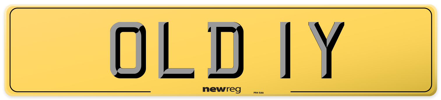 OLD 1Y Rear Number Plate