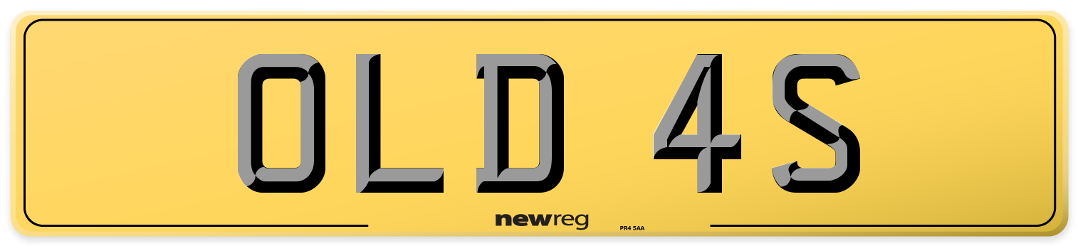 OLD 4S Rear Number Plate