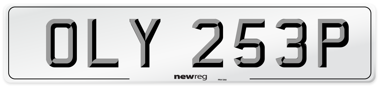 OLY 253P Front Number Plate