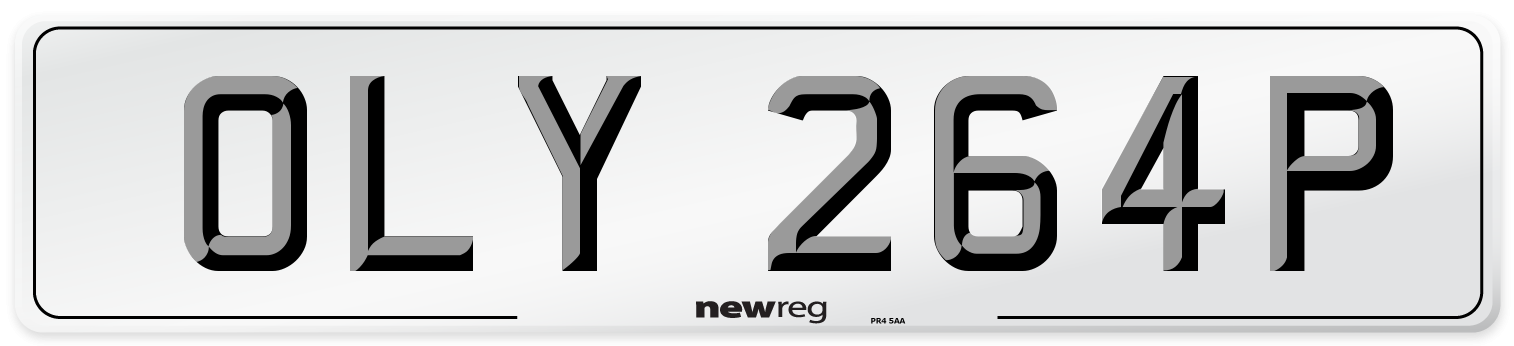 OLY 264P Front Number Plate