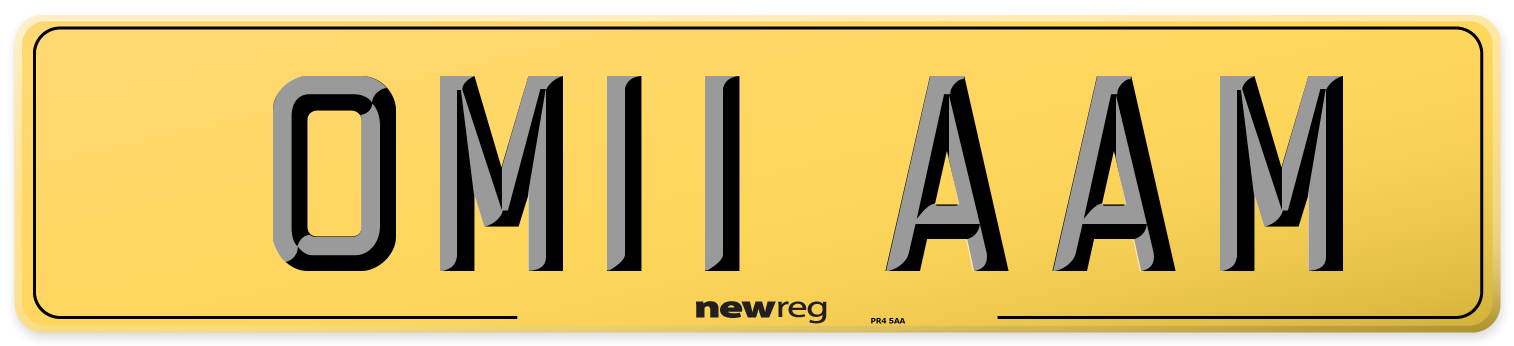 OM11 AAM Rear Number Plate