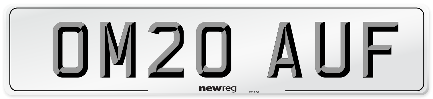 OM20 AUF Front Number Plate