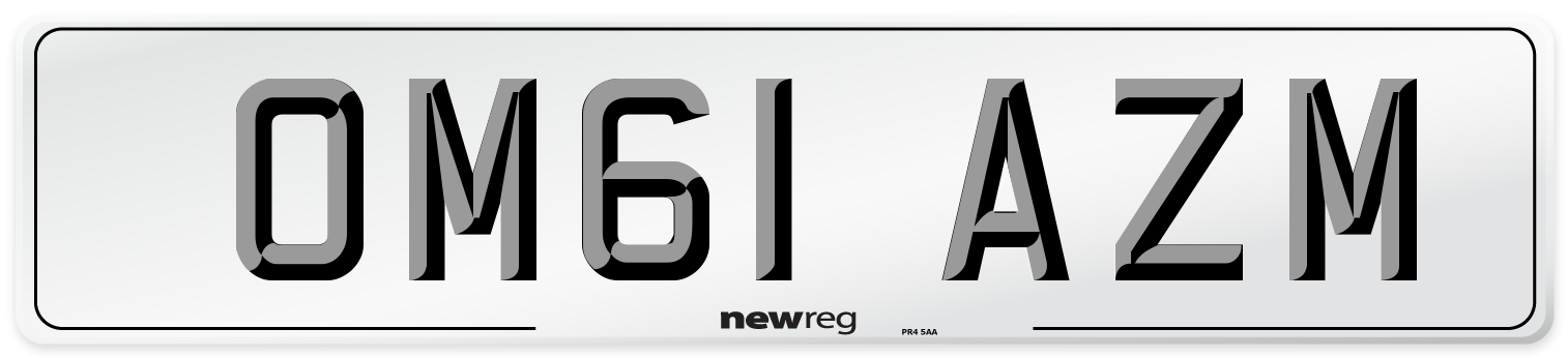 OM61 AZM Front Number Plate