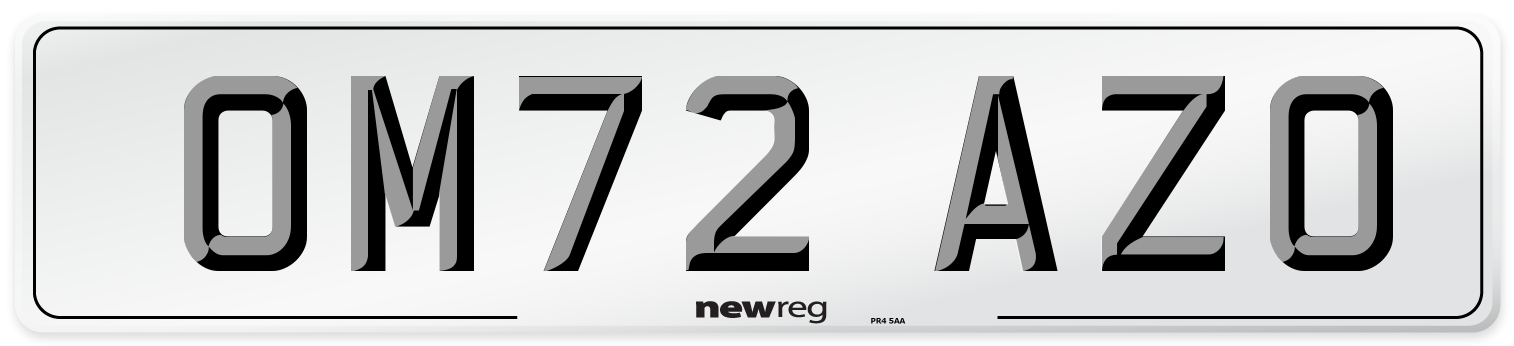 OM72 AZO Front Number Plate