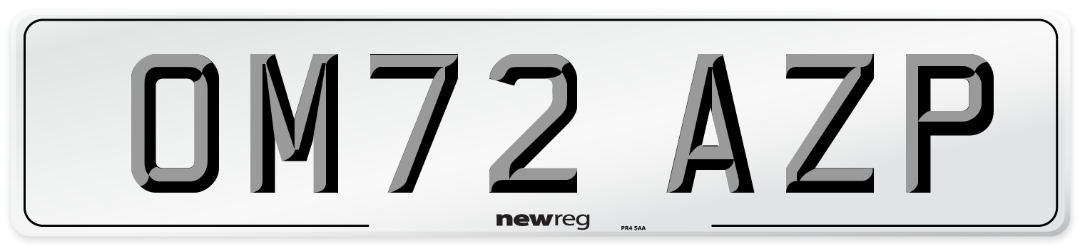OM72 AZP Front Number Plate