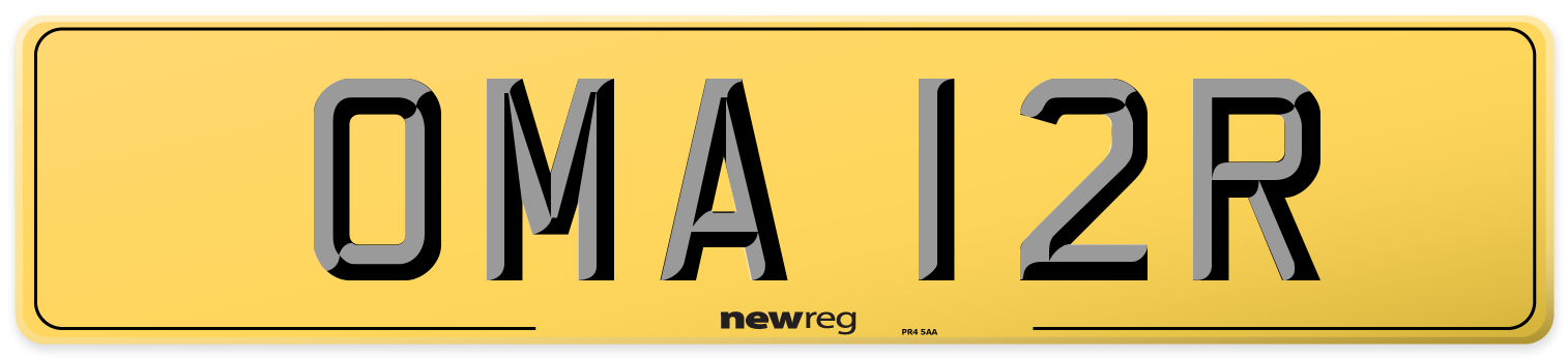 OMA 12R Rear Number Plate