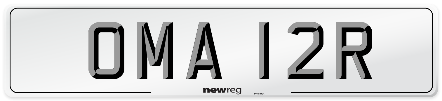 OMA 12R Front Number Plate