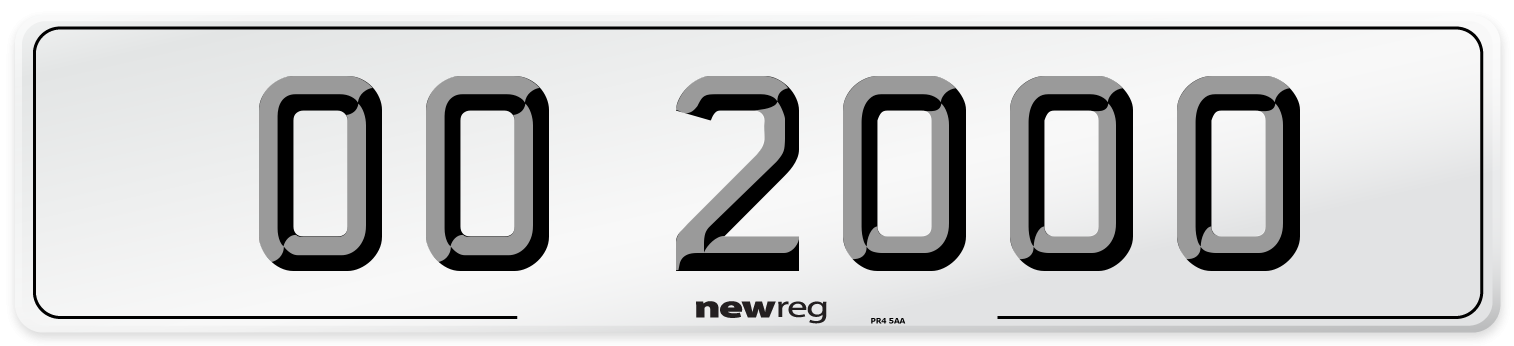 OO 2000 Front Number Plate