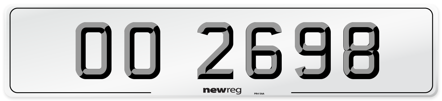 OO 2698 Front Number Plate