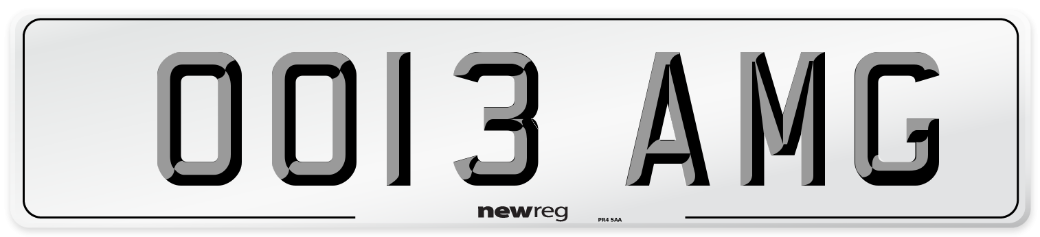 OO13 AMG Front Number Plate