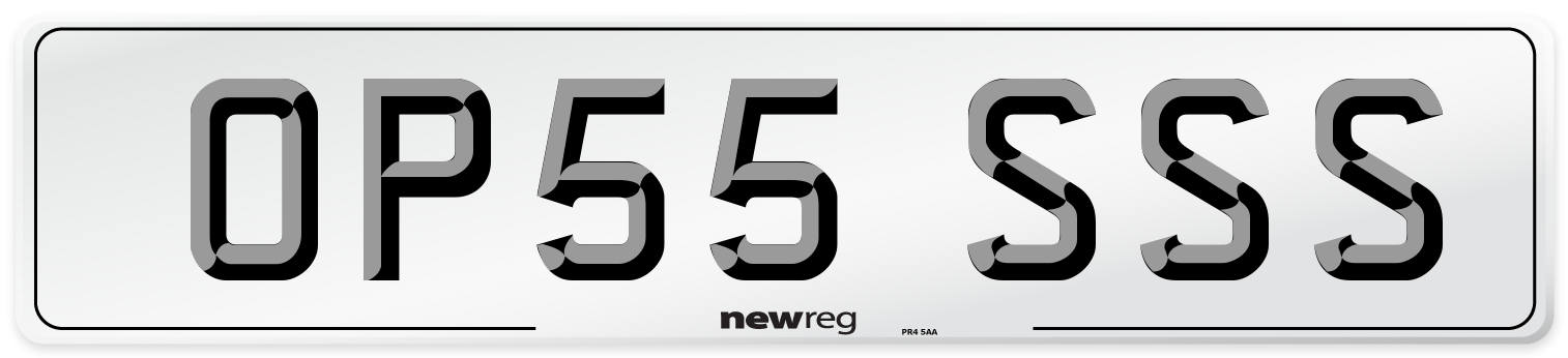 OP55 SSS Front Number Plate