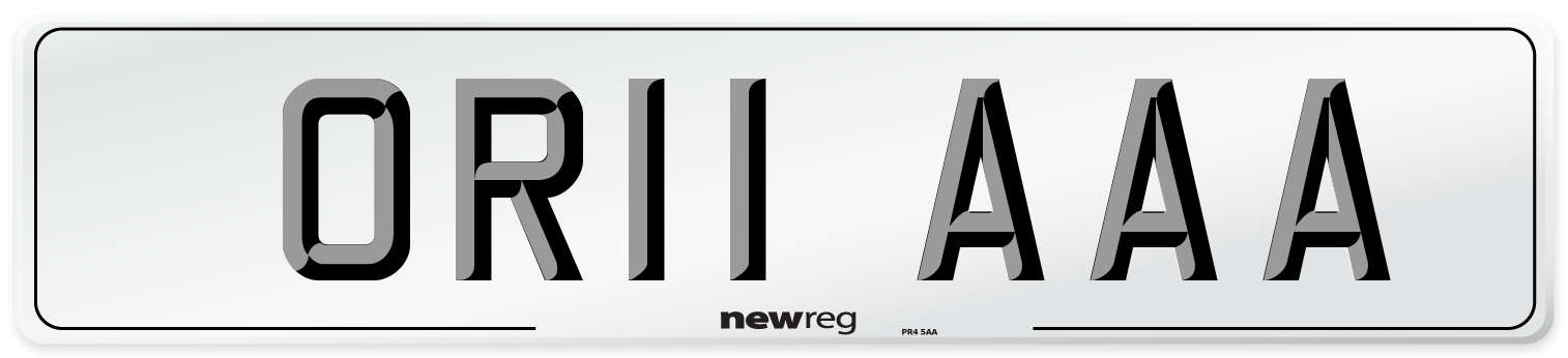 OR11 AAA Front Number Plate