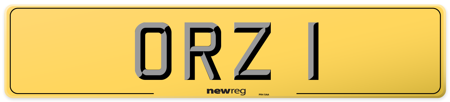 ORZ 1 Rear Number Plate