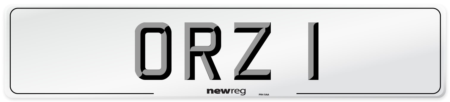 ORZ 1 Front Number Plate
