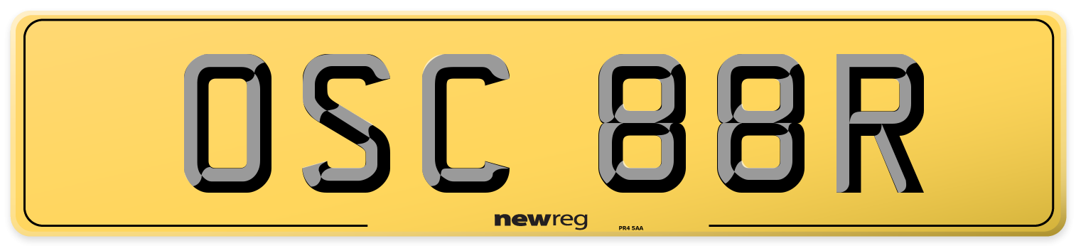 OSC 88R Rear Number Plate