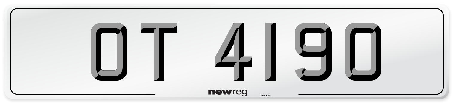 OT 4190 Front Number Plate