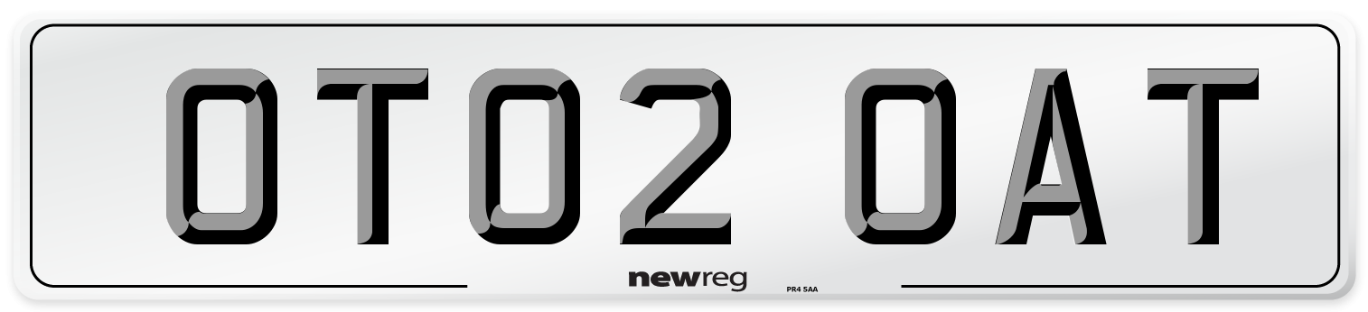 OT02 OAT Front Number Plate