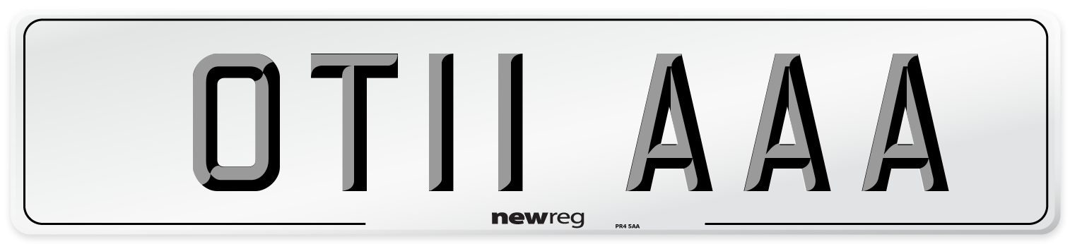 OT11 AAA Front Number Plate