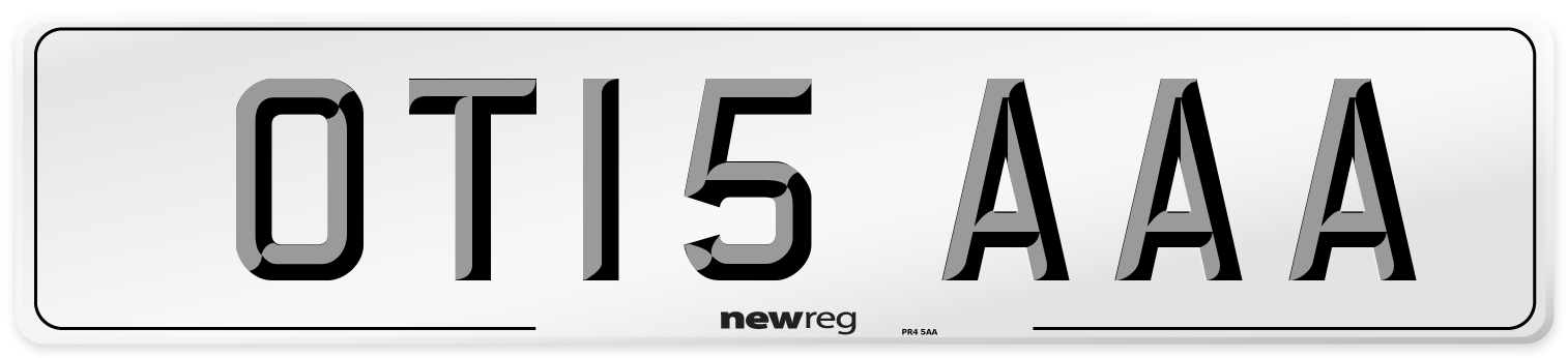 OT15 AAA Front Number Plate