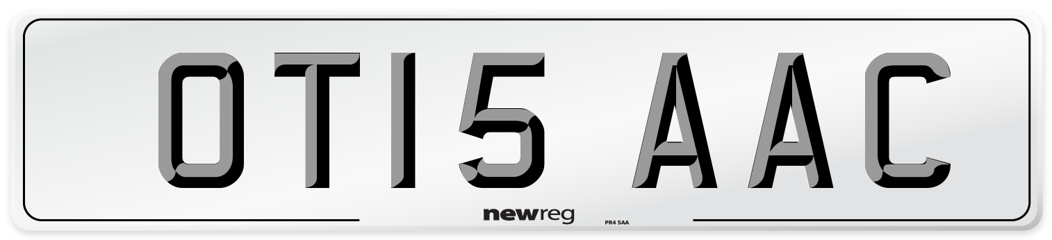 OT15 AAC Front Number Plate