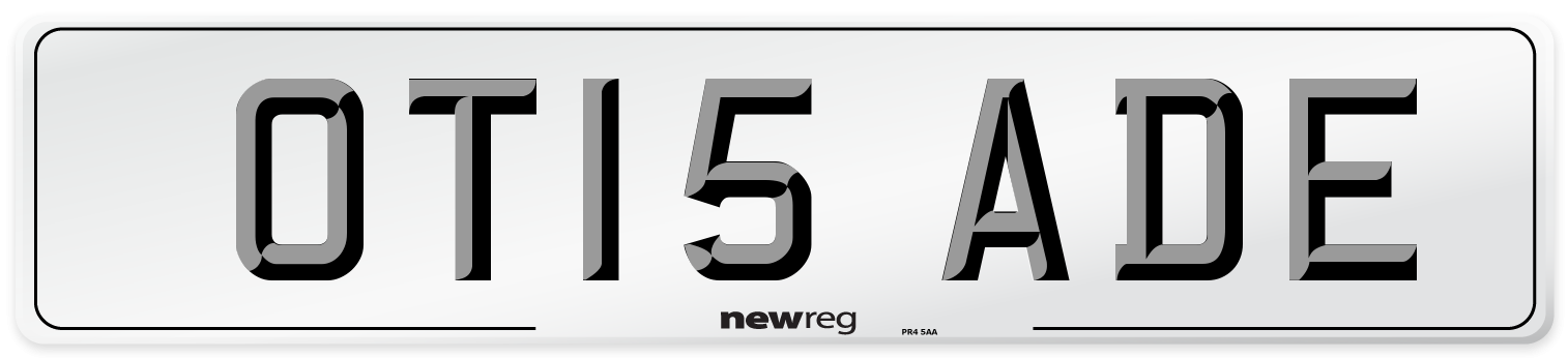 OT15 ADE Front Number Plate