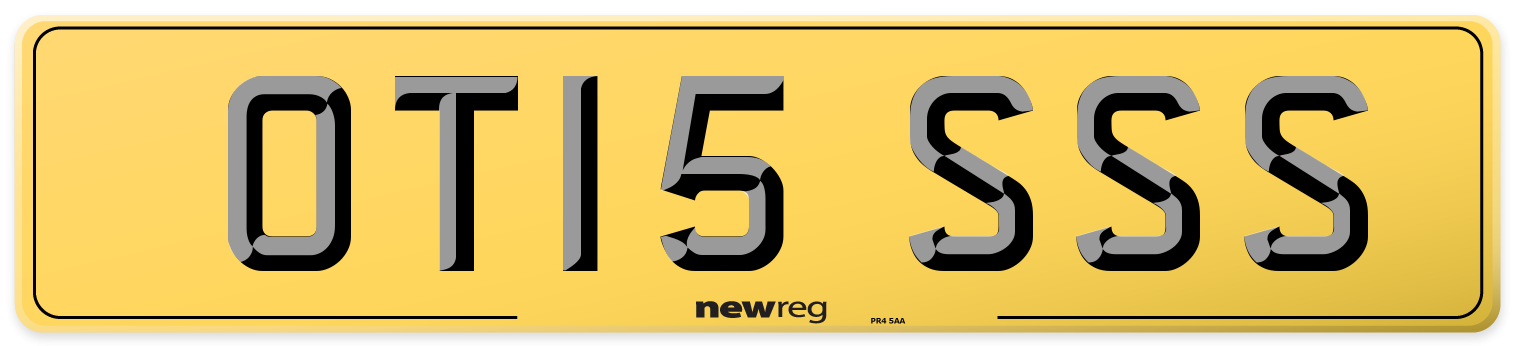 OT15 SSS Rear Number Plate