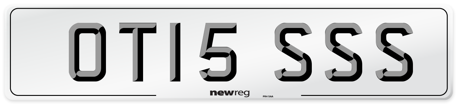 OT15 SSS Front Number Plate