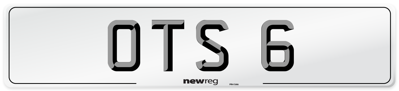 OTS 6 Front Number Plate