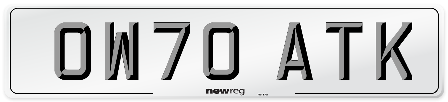OW70 ATK Front Number Plate