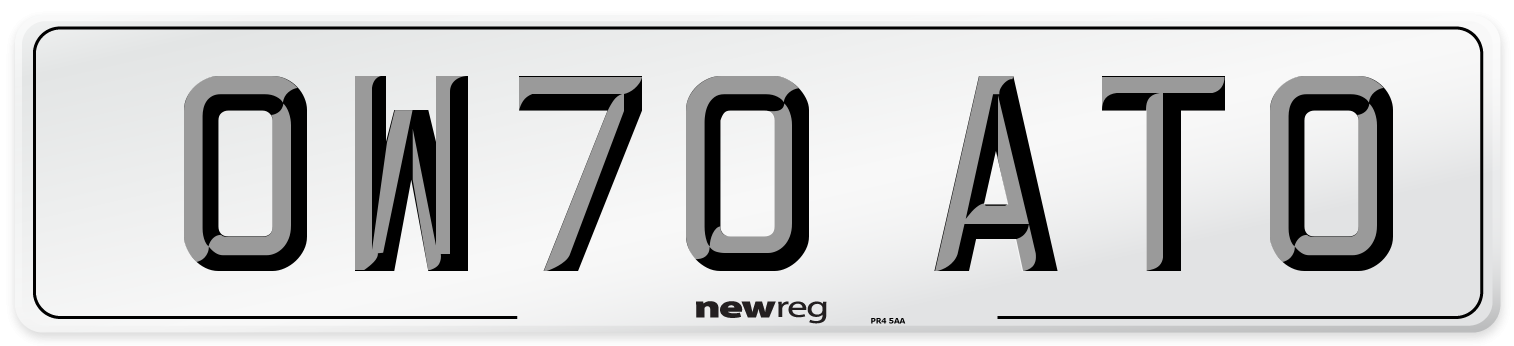 OW70 ATO Front Number Plate