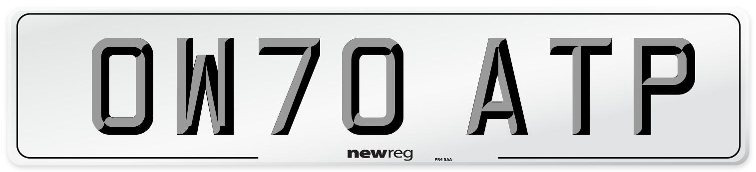 OW70 ATP Front Number Plate