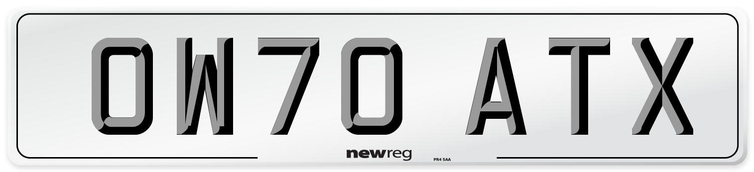 OW70 ATX Front Number Plate