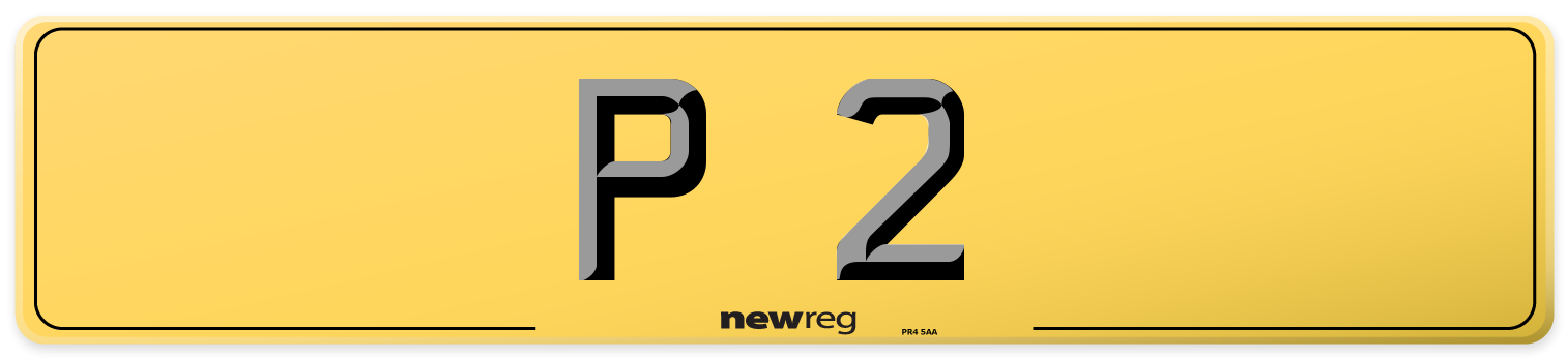 P 2 Rear Number Plate