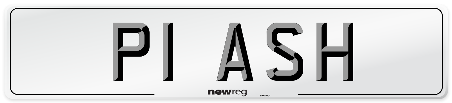 P1 ASH Front Number Plate