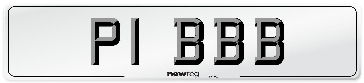 P1 BBB Front Number Plate