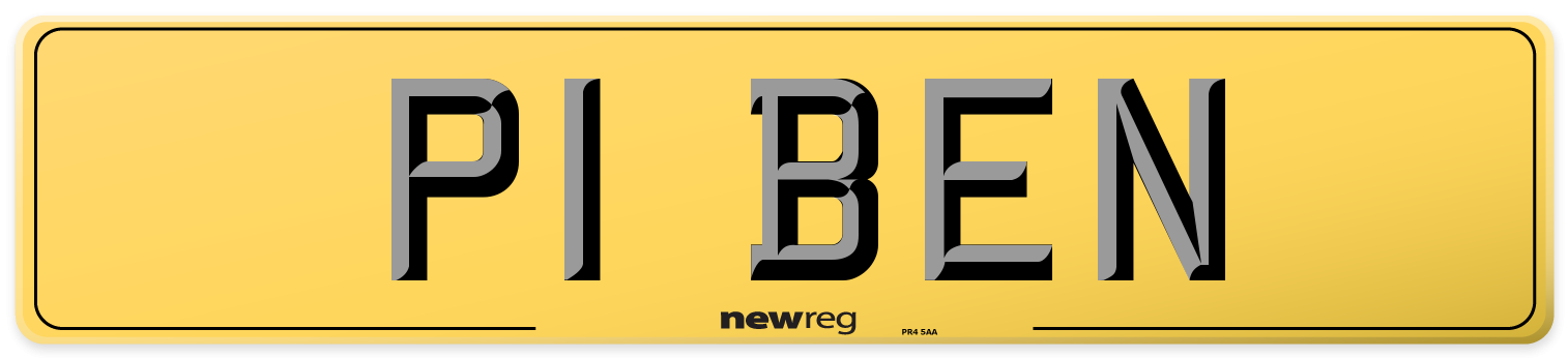 P1 BEN Rear Number Plate