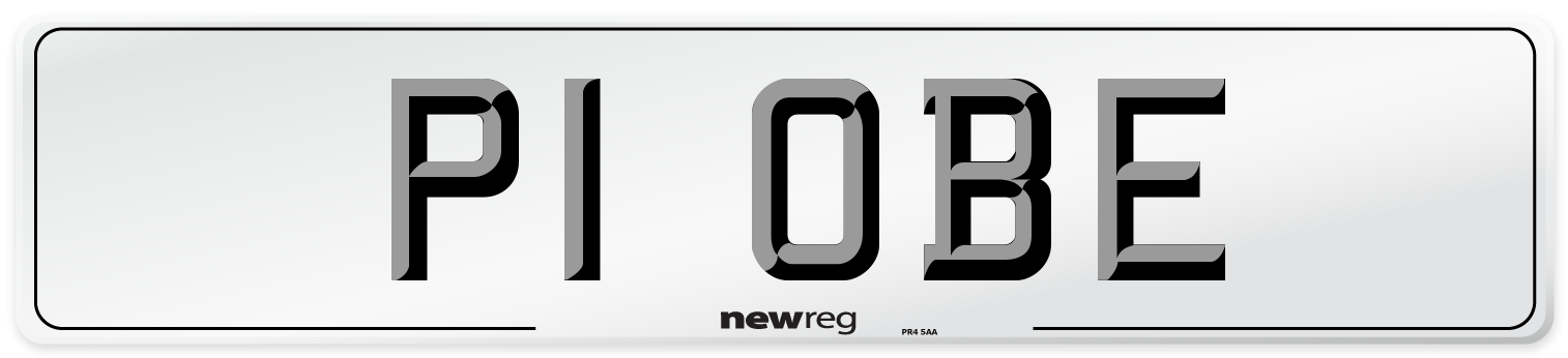 P1 OBE Front Number Plate