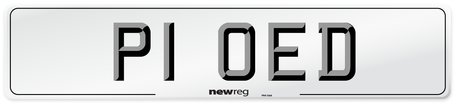P1 OED Front Number Plate